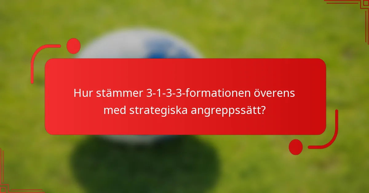 Hur stämmer 3-1-3-3-formationen överens med strategiska angreppssätt?